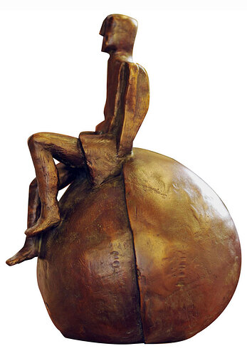 Nothing-to-Watch-2-(2006),-Original-Bronze,-35---26---22-cm,-Signed-and-stamped-by-the-artist,-Cast-by-Strassacker-Foundry,-Germany,-Edition-of-9