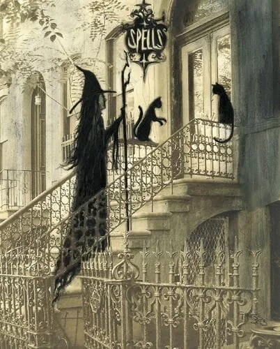 Bizzare-Black-Cat-Superstitions-Witch-Black-Cat